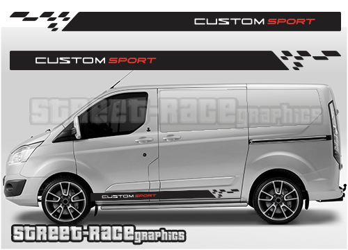 Transit Custom side stripes 027