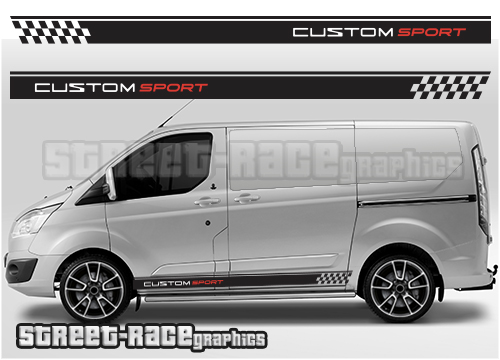 Transit Custom side stripes 029