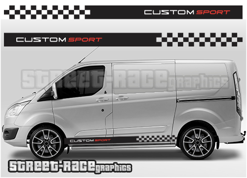 Transit Custom side stripes 030