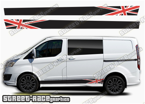 Transit Custom side stripes 036 - Union Jack