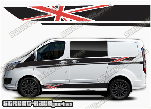 Transit Custom side stripes 037 - Union Jack
