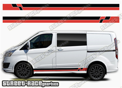 Transit Custom side stripes 047 - PRINTED