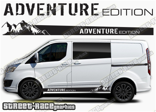 Transit Custom side stripes 061 - Adventure Edition