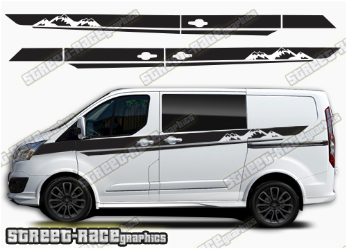 Transit Custom side stripes 062 - Mountain Edition
