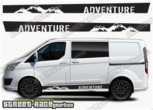 Transit Custom side stripes 063 - Adventure Edition