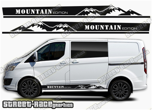 Transit Custom side stripes 064 - Mountain Edition