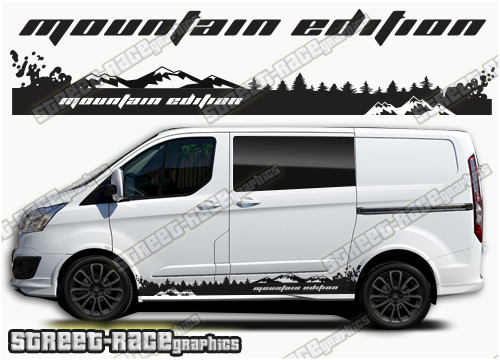 Transit Custom side stripes 065 - Mountain Edition