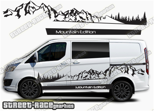 Transit Custom side graphics 068 - Mountain Edition