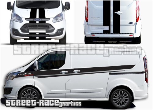 Ford Transit Custom Sport Full stripes 007A (UK VERSION)
