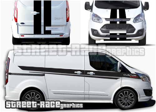 Ford Transit Custom Sport Full stripes 007B (EURO / INTERNATIONAL VERSION)