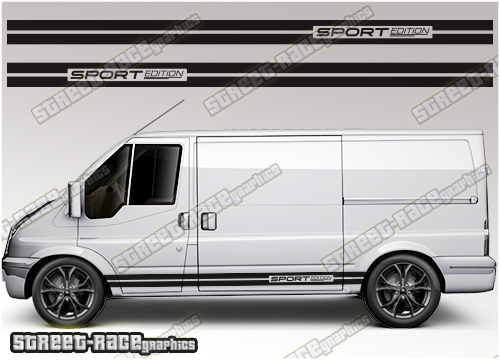 Ford Transit MK7 sides 002 - racing stripes