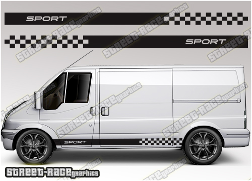 Ford Transit MK7 sides 003 - racing stripes