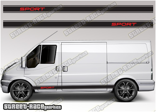 Ford Transit MK7 sides 006 - racing stripes