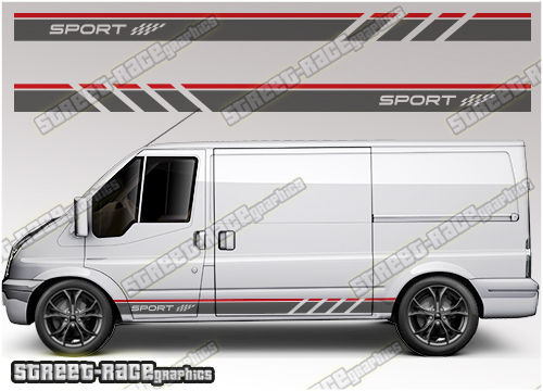 *SALE - READ DESCRIPTION - Ford Transit MK7 sides 009 - racing stripes
