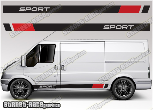 Ford Transit MK7 sides 010 - racing stripes