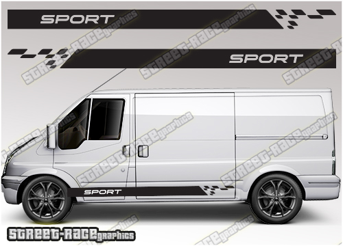 Ford Transit MK7 sides 011 - racing stripes