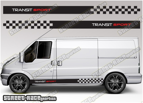Ford Transit MK7 sides 012 - racing stripes