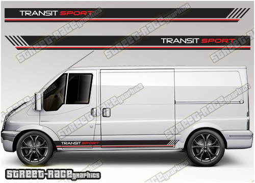 Ford Transit MK7 sides 013 - racing stripes