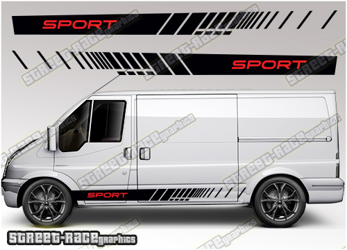 Ford Transit MK7 sides 014 - racing stripes