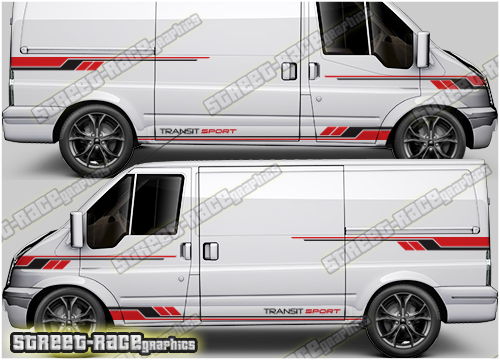 Ford Transit MK7 sides 028 - racing stripes
