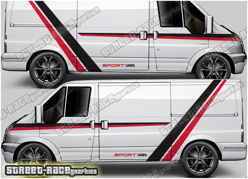 Ford Transit MK7 sides 032 - racing stripes