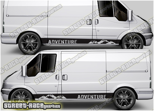 Ford Transit MK7 sides 037 - ADVENTURE stickers