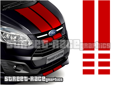 Ford Transit Custom Sport bonnet stripes 280mm