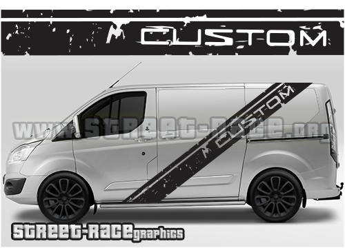 Transit Custom side grunge decals 024