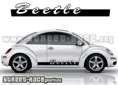 Volkswagen Beetle side racing stripes 001