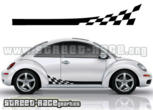 Volkswagen Beetle side racing stripes 002