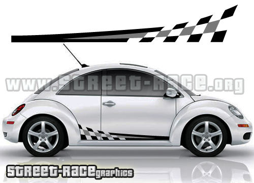 Volkswagen Beetle side racing stripes 002a
