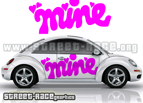 Volkswagen Beetle 'MINE' stickers 003