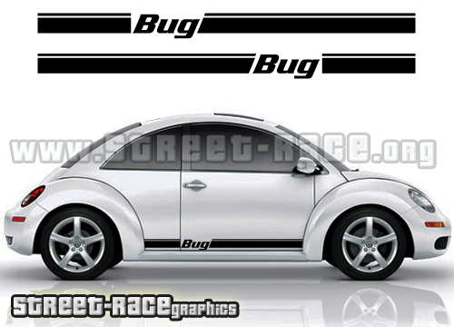 Volkswagen Beetle 'BUG' racing stripes 007