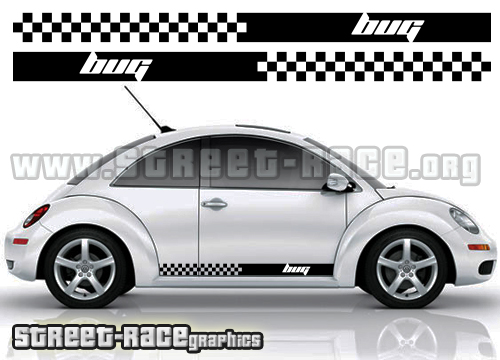 Volkswagen Beetle side racing stripes 008