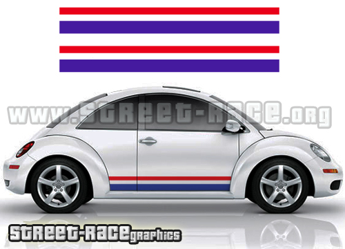 Volkswagen Beetle HERBIE side racing stripes 011