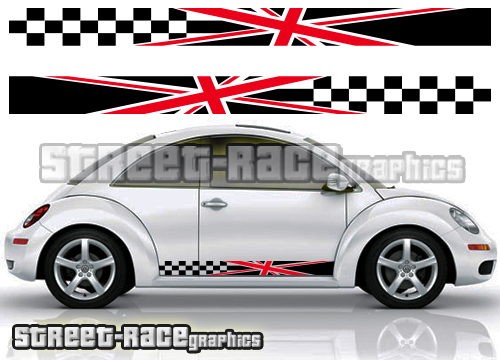 Volkswagen Beetle racing stripes 022 - Union Jack