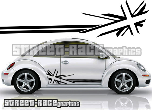 Volkswagen Beetle racing stripes 023 - Union Jack