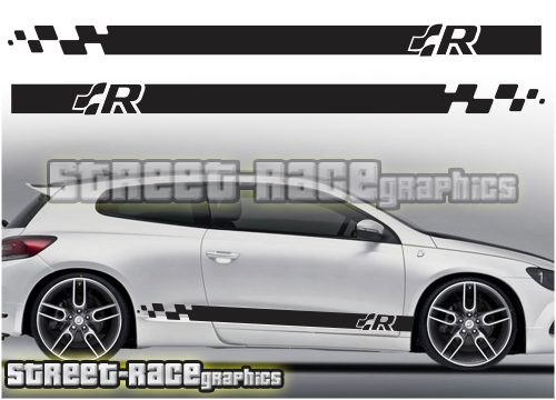 Volkswagen Scirocco racing stripes 002 - R