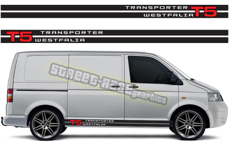 VW transporter racing stripes 019 - Westfalia