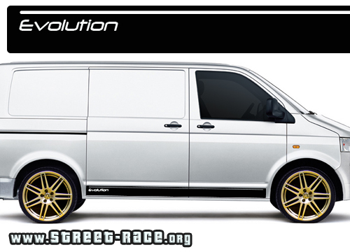 VW transporter racing stripes 023 - Evolution