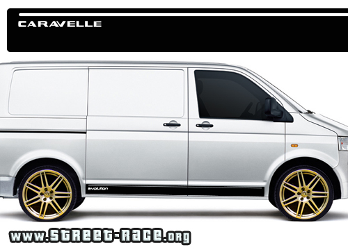 VW transporter racing stripes 024 - Caravelle