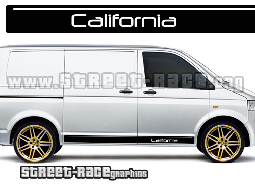 VW transporter racing stripes 026 - California