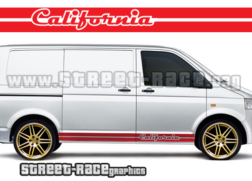 VW transporter racing stripes 028 - California