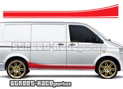 VW transporter racing stripes 030 graphics
