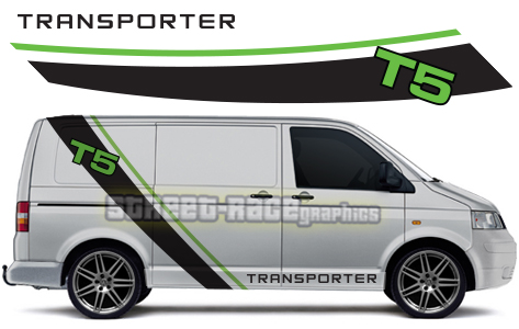 VW transporter large racing stripes 033