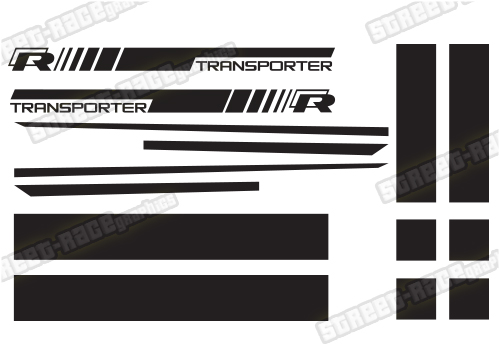 VW transporter full racing stripes 005 - Image 2