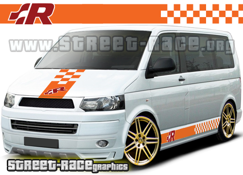 VW transporter full racing stripes 008