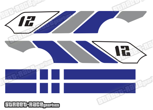 VW transporter full racing stripes 010 - Image 2