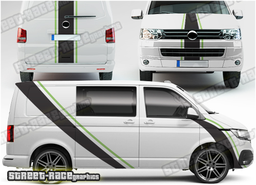 VW transporter full racing stripes 011
