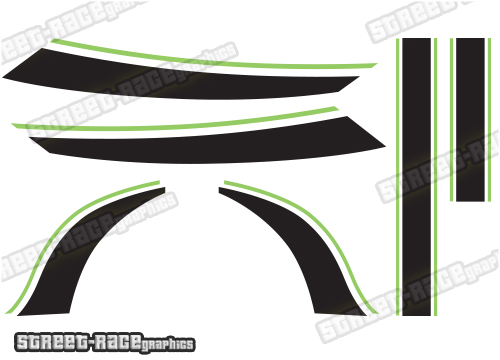 VW transporter full racing stripes 011 - Image 2